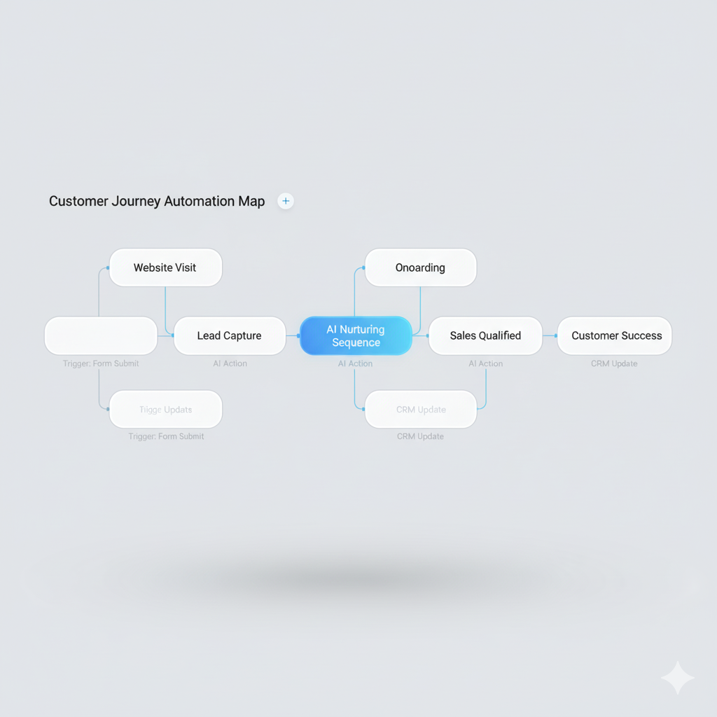 Customer journey automation map