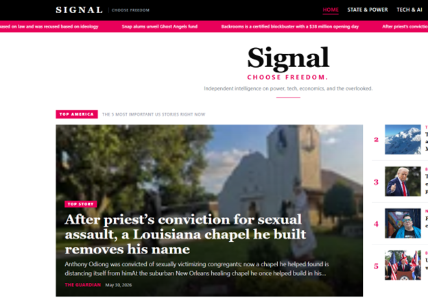 Signal — Independent News Engine that gathers and summarizes reporting from trusted sources