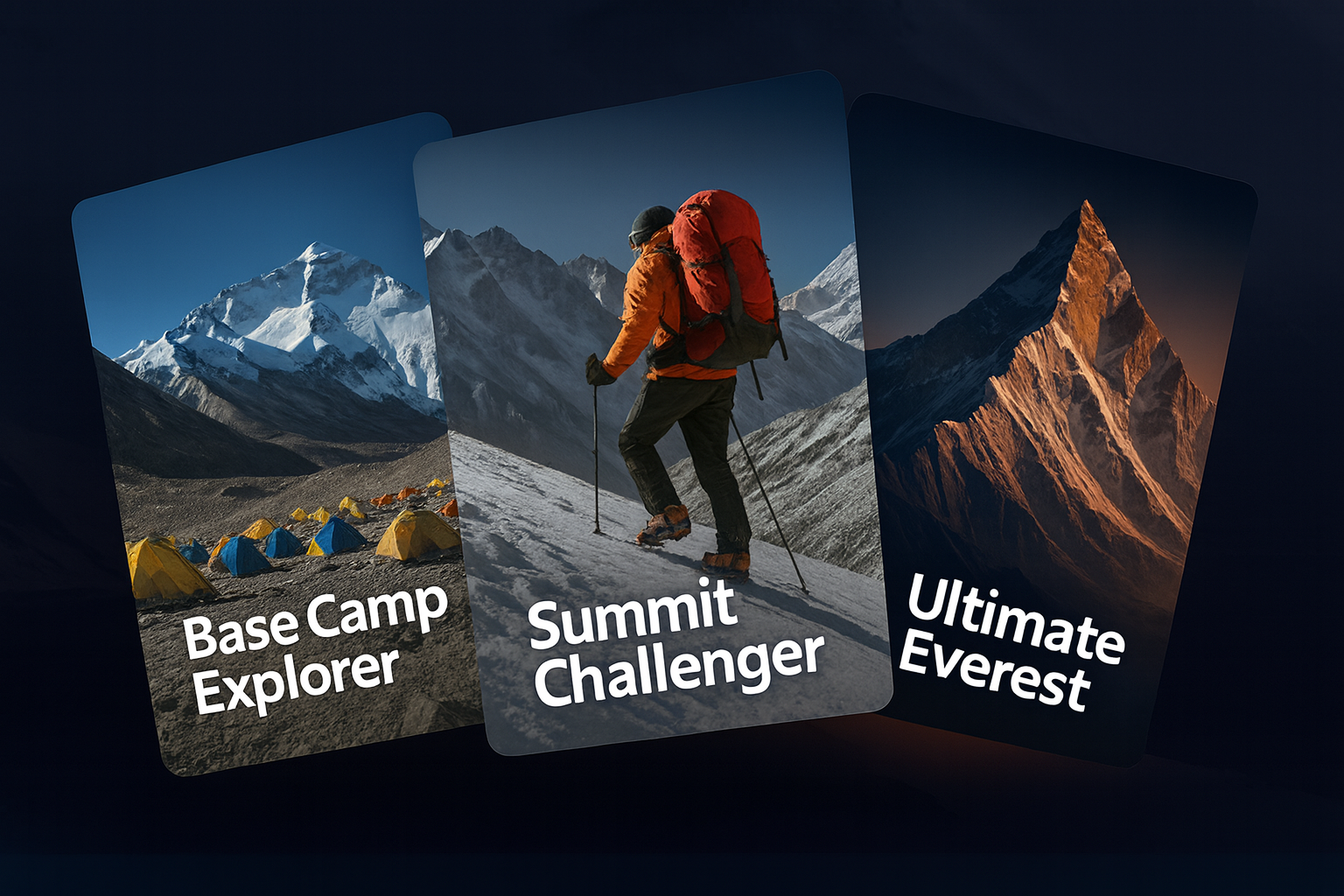 SummitQuest adventure tier collage